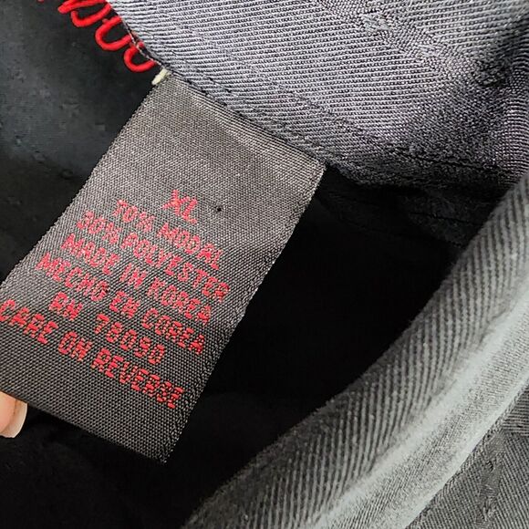 Bamboo Cay Mens Shirt XL Black Hawaiian Short Sleeve Embroidered Palm Tree Camp - Picture 12 of 13